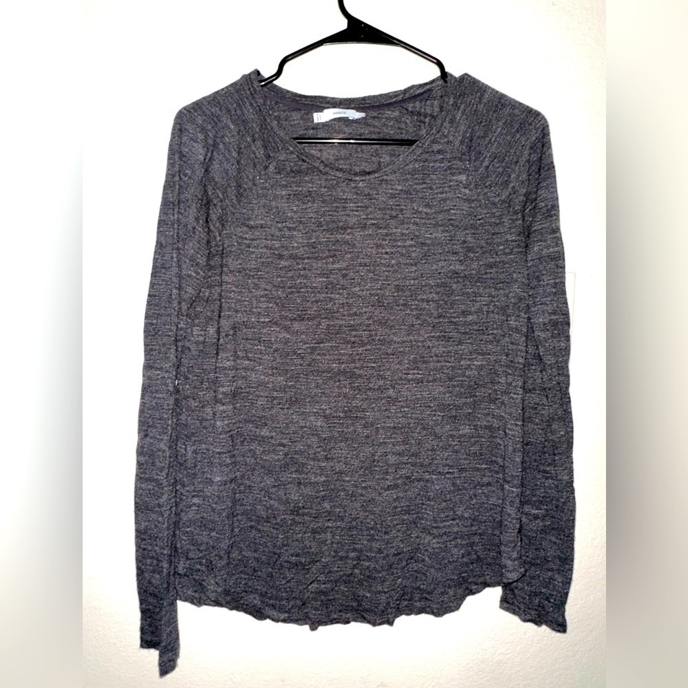 Vince women’s grey long sleeve shirt casual minimalist layering neutral S